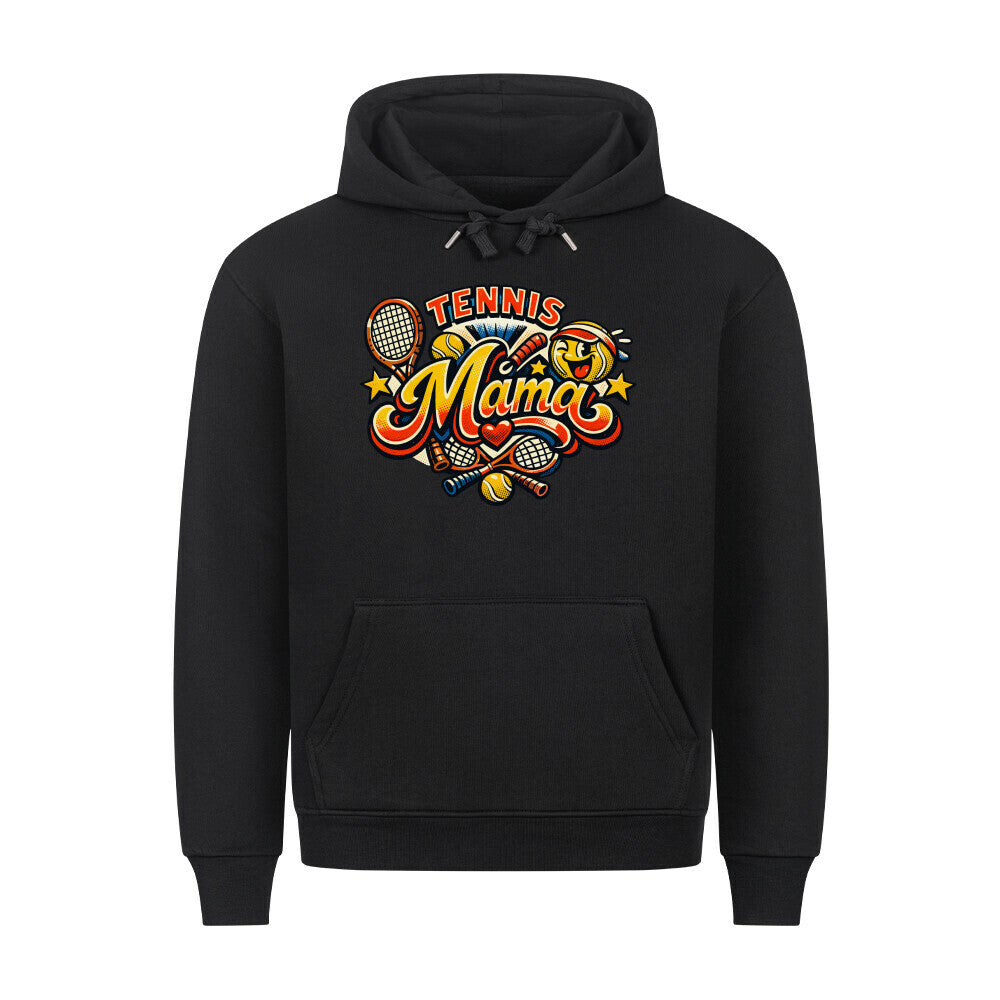 Tennismama Kult auf Hoodie, Farbe schwarz