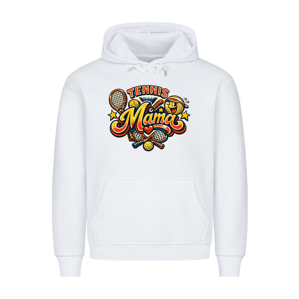 Tennismama Kult auf Hoodie, Farbe weiß