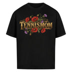 Tennismom Vintage auf Oversized Shirt, Farbe schwarz