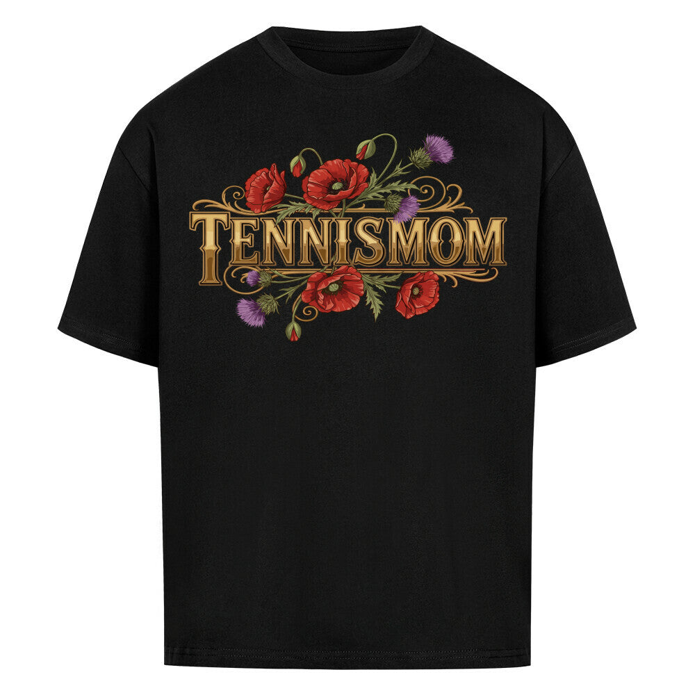 Tennismom Vintage auf Oversized Shirt, Farbe schwarz