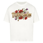 Tennismom Vintage auf Oversized Shirt, Farbe weiß