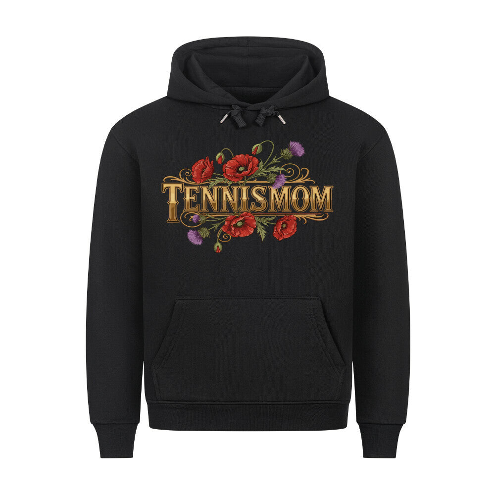 Tennismom Vintage auf Hoodie, Farbe schwarz