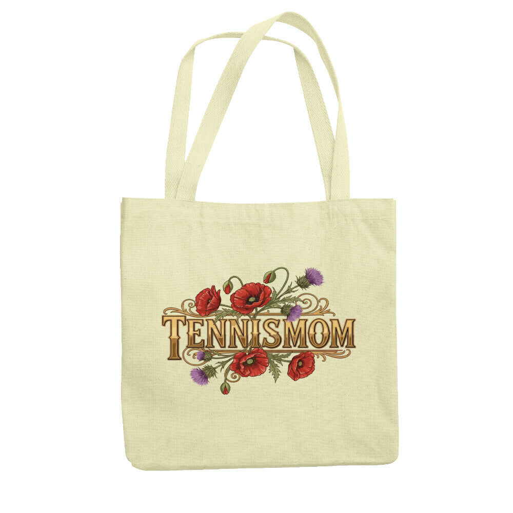Tennismom Vintage auf Jutebeutel, Farbe natur