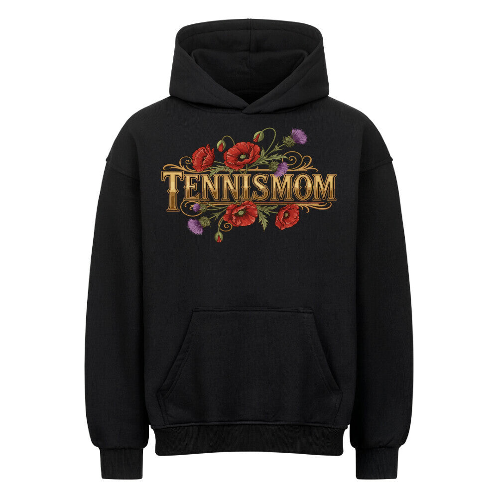 Tennismom Vintage auf Oversized Hoodie, Farbe schwarz