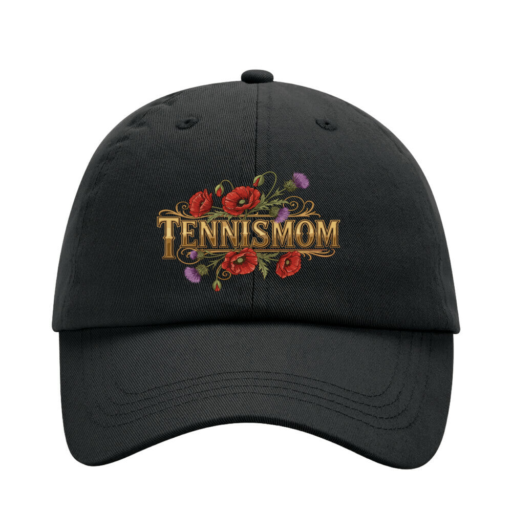 Tennismom Vintage auf Cap, Farbe schwarz