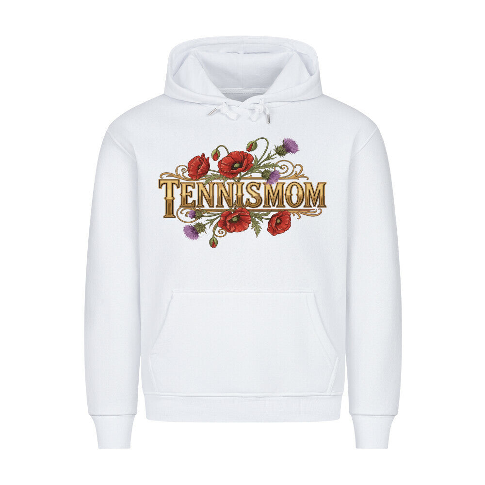 Tennismom Vintage auf Hoodie, Farbe weiß