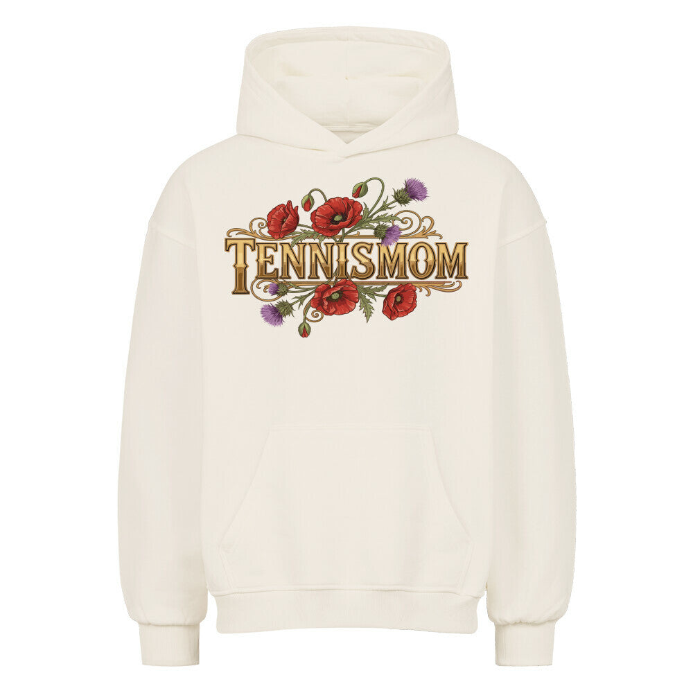 Tennismom Vintage auf Oversized Hoodie, Farbe naturweiß