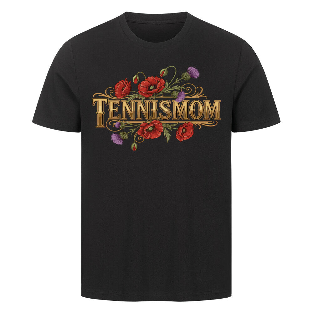 Tennismom Vintage auf T-Shirt, Farbe schwarz