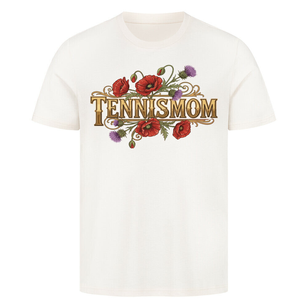 Tennismom Vintage auf T-Shirt, Farbe naturweiß