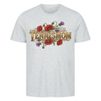 Tennismom Vintage auf T-Shirt, Farbe grau meliert
