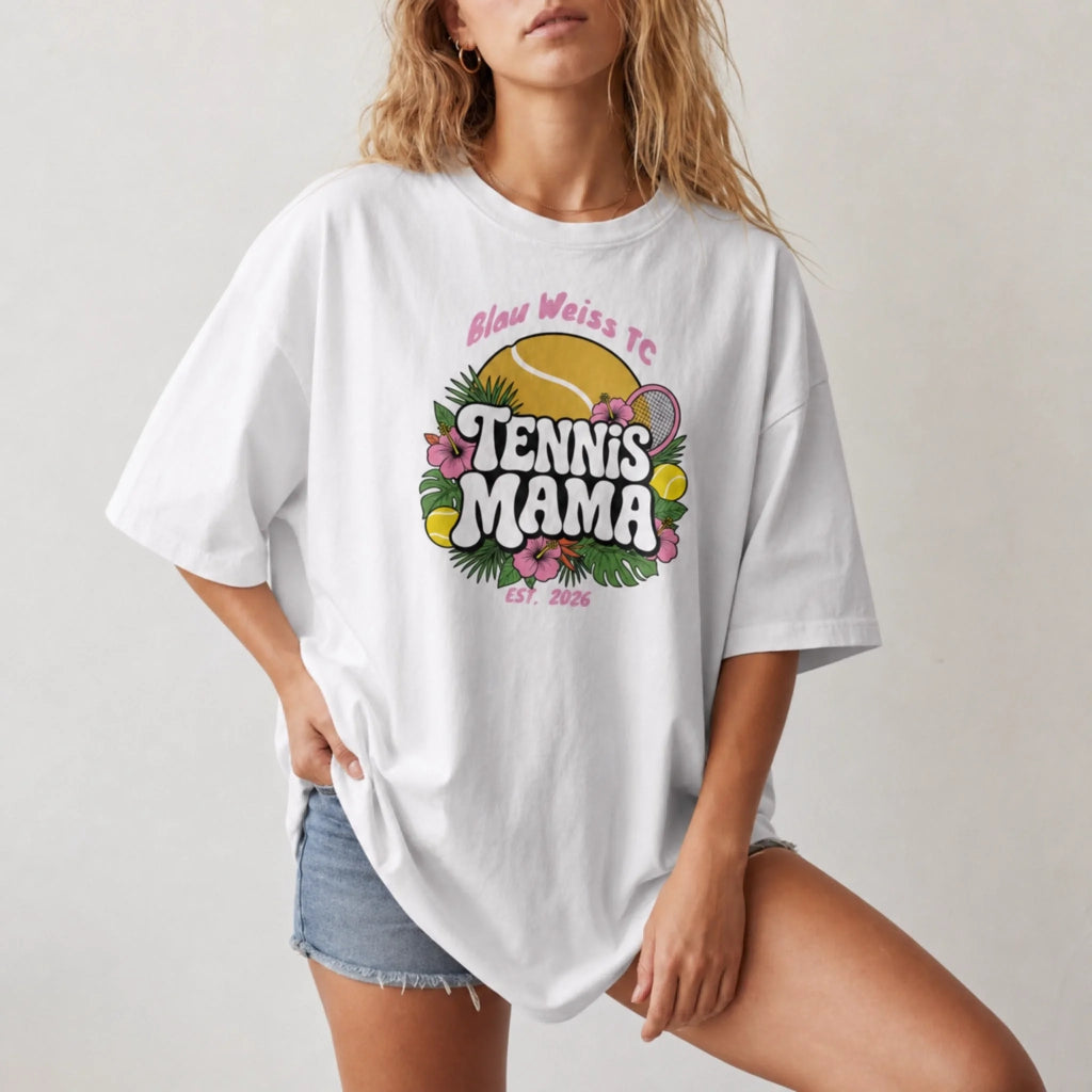 Tennis Mama auf Oversized Shirt