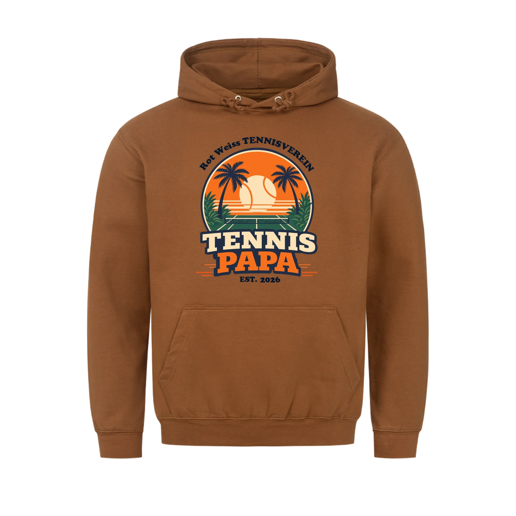 Tennis Papa auf Hoodie, Farbe karamell