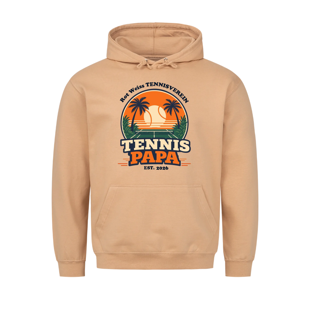 Tennis Papa auf Hoodie, Farbe sand