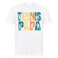 Tennispapa Schriftzug auf T-Shirt, Farbe weiß