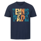 Tennispapa Schriftzug auf T-Shirt, Farbe marineblau