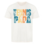 Tennispapa Schriftzug auf T-Shirt, Farbe naturweiß