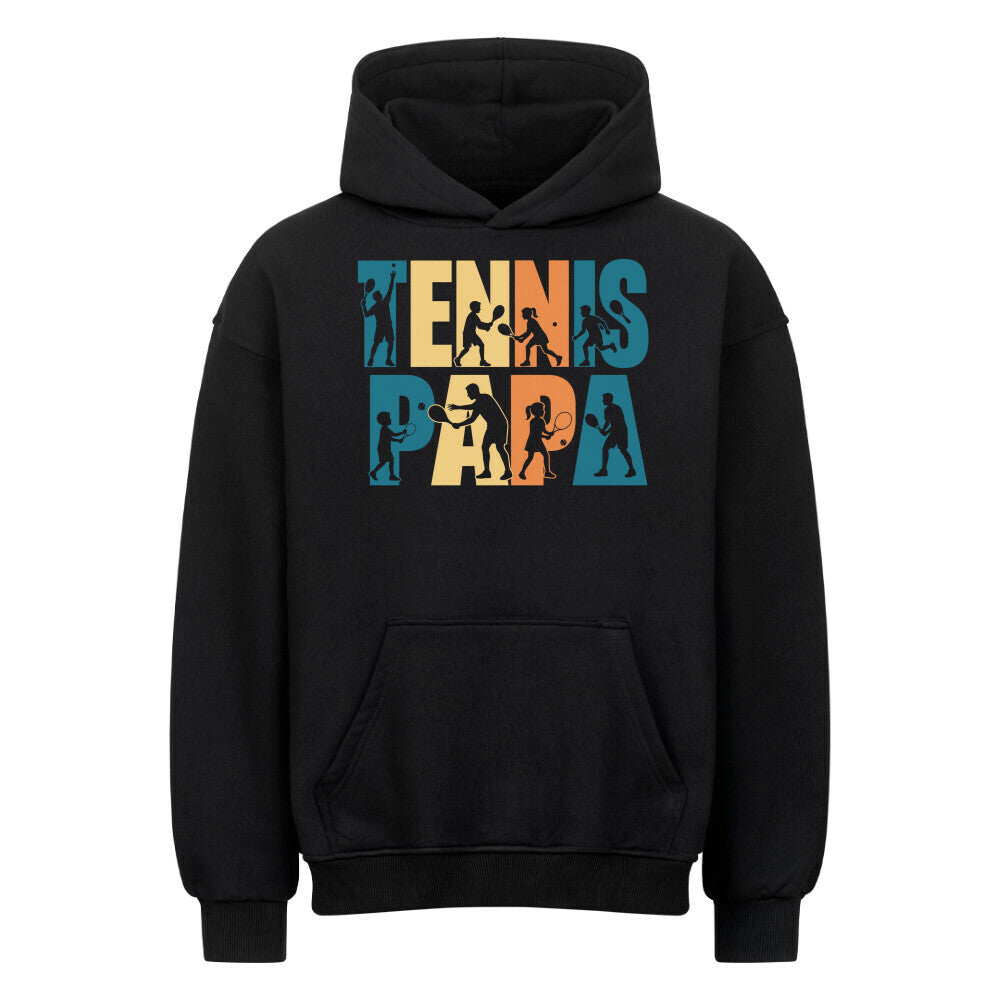 Tennispapa Schriftzug auf Oversized Hoodie, Farbe schwarz