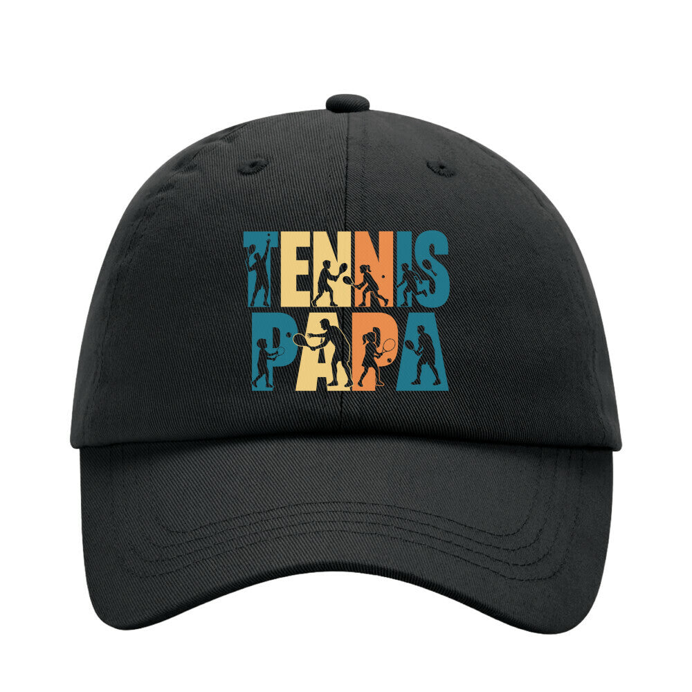 Tennispapa Schriftzug auf Cap, Farbe schwarz