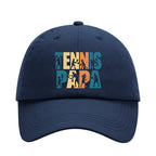 Tennispapa Schriftzug auf Cap, Farbe marineblau