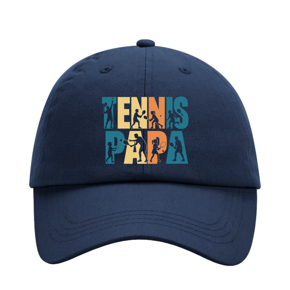 Tennispapa Schriftzug auf Cap, Farbe marineblau