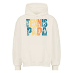 Tennispapa Schriftzug auf Oversized Hoodie, Farbe naturweiß