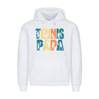 Tennispapa Schriftzug auf Hoodie, Farbe weiß
