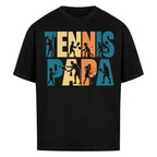 Tennispapa Schriftzug auf Oversized Shirt, Farbe schwarz