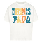 Tennispapa Schriftzug auf Oversized Shirt, Farbe weiß