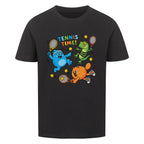 Tennis Time auf Kinder-Shirt, Farbe schwarz