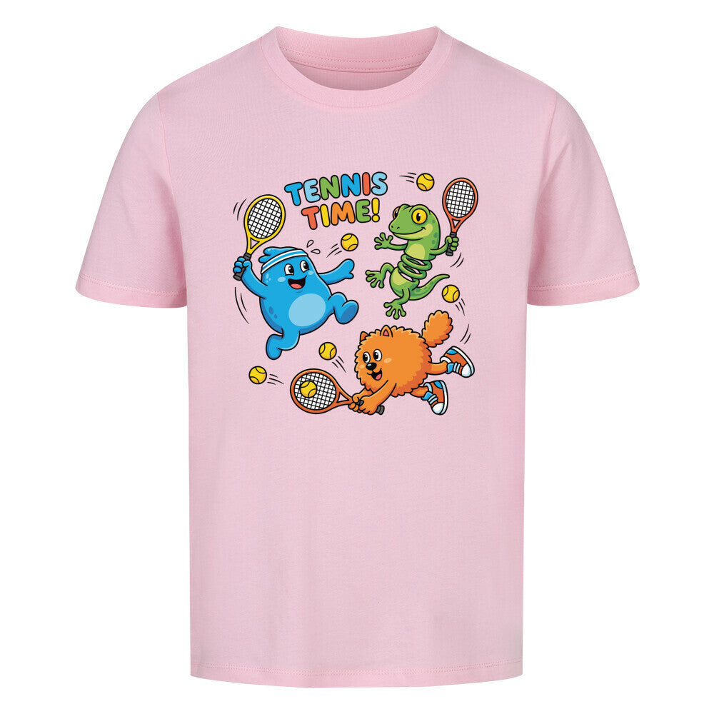 Tennis Time auf Kinder-Shirt, Farbe rosa