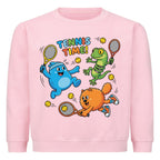 Tennis Time auf Kinder-Sweatshirt, Farbe rosa