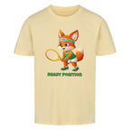 Yuki Ready Position auf Kinder-Shirt, Farbe buttergelb