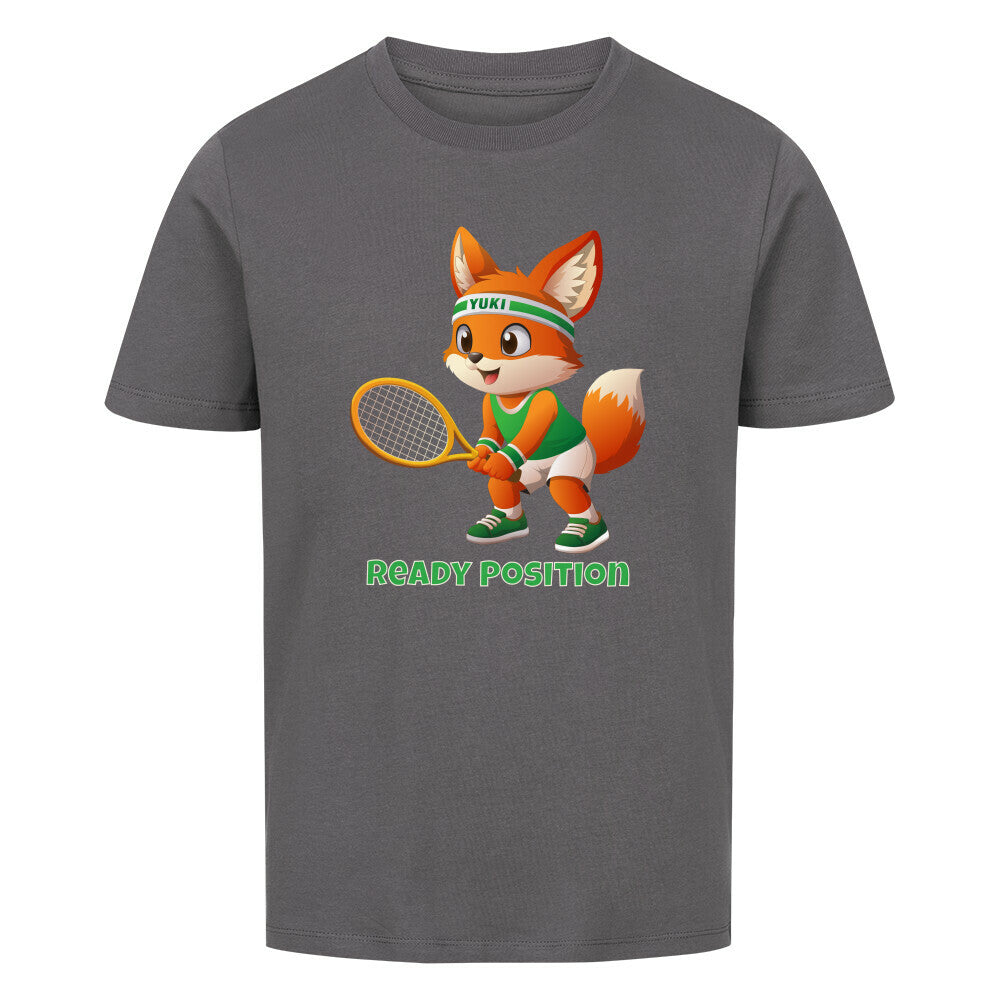 Yuki Ready Position auf Kinder-Shirt, Farbe anthrazit