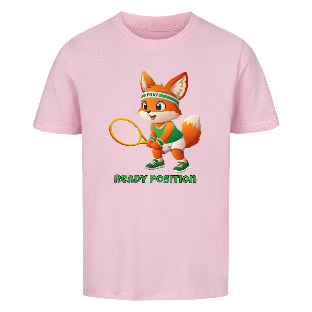 Yuki Ready Position auf Kinder-Shirt, Farbe rosa