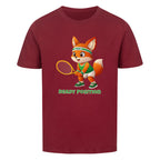 Yuki Ready Position auf Kinder-Shirt, Farbe weinrot