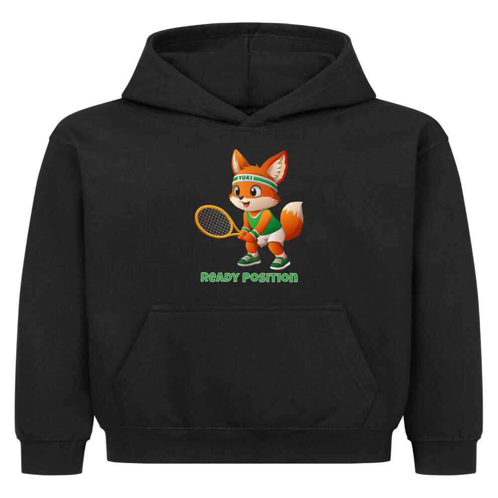 Yuki Ready Position auf Kinder-Hoodie, Farbe schwarz