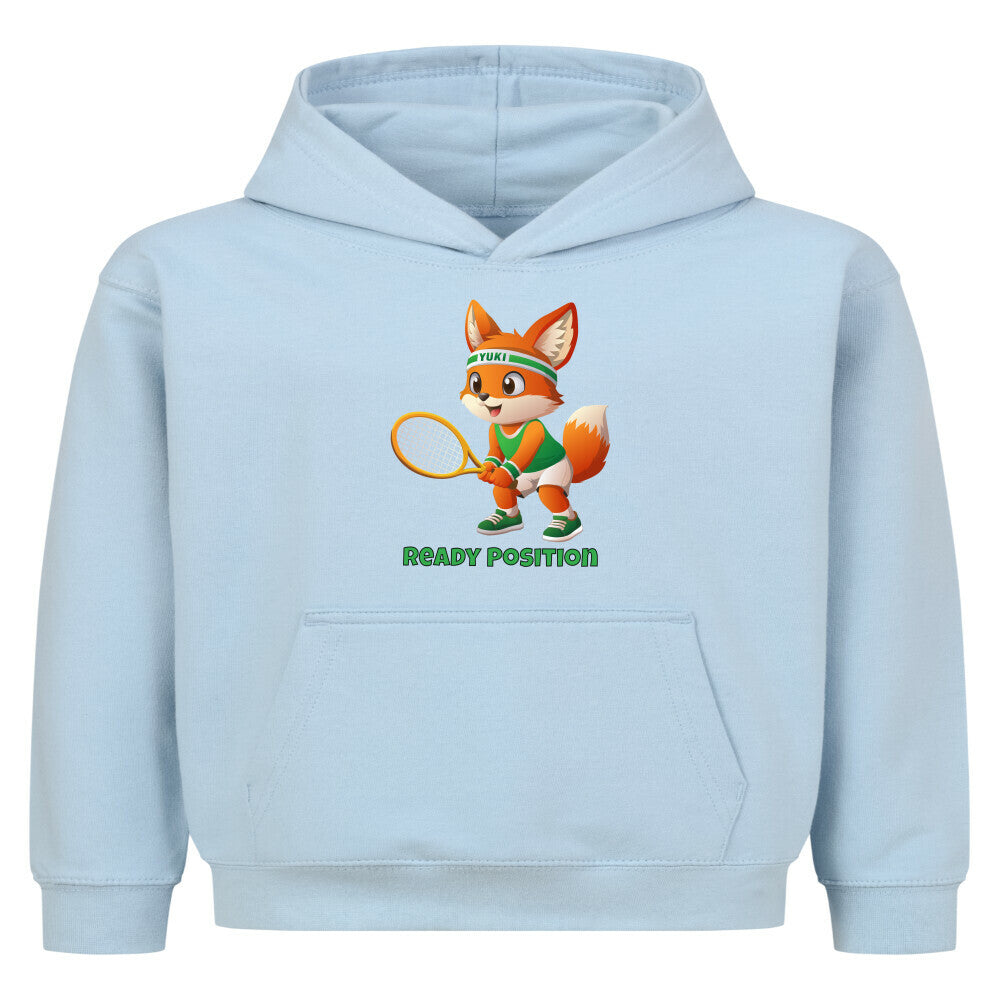 Yuki Ready Position auf Kinder-Hoodie, Farbe babyblau