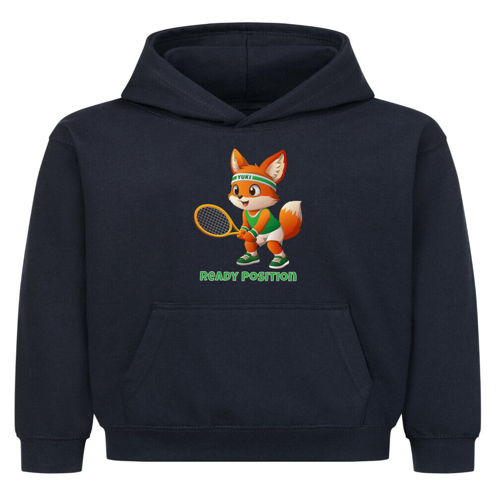 Yuki Ready Position auf Kinder-Hoodie, Farbe marineblau