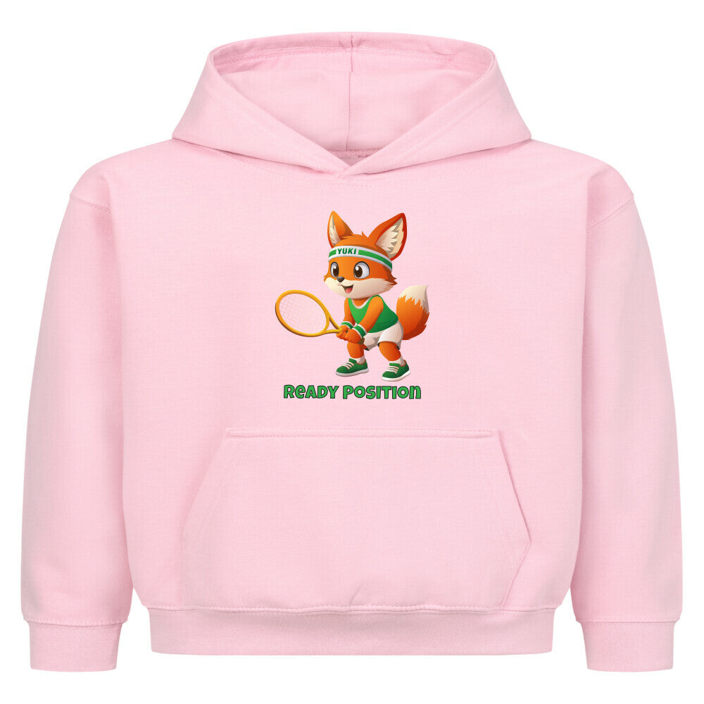 Yuki Ready Position auf Kinder-Hoodie, Farbe rosa