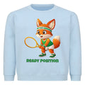 Yuki Ready Position auf Kinder-Sweatshirt, Farbe babyblau