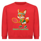 Yuki Ready Position auf Kinder-Sweatshirt, Farbe rot