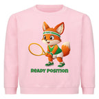 Yuki Ready Position auf Kinder-Sweatshirt, Farbe rosa
