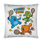 Tennis Time auf Kissen, Farbe weiß