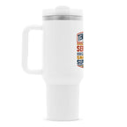 Tennismama Snacks & Support auf Thermobecher, Farbe weiß