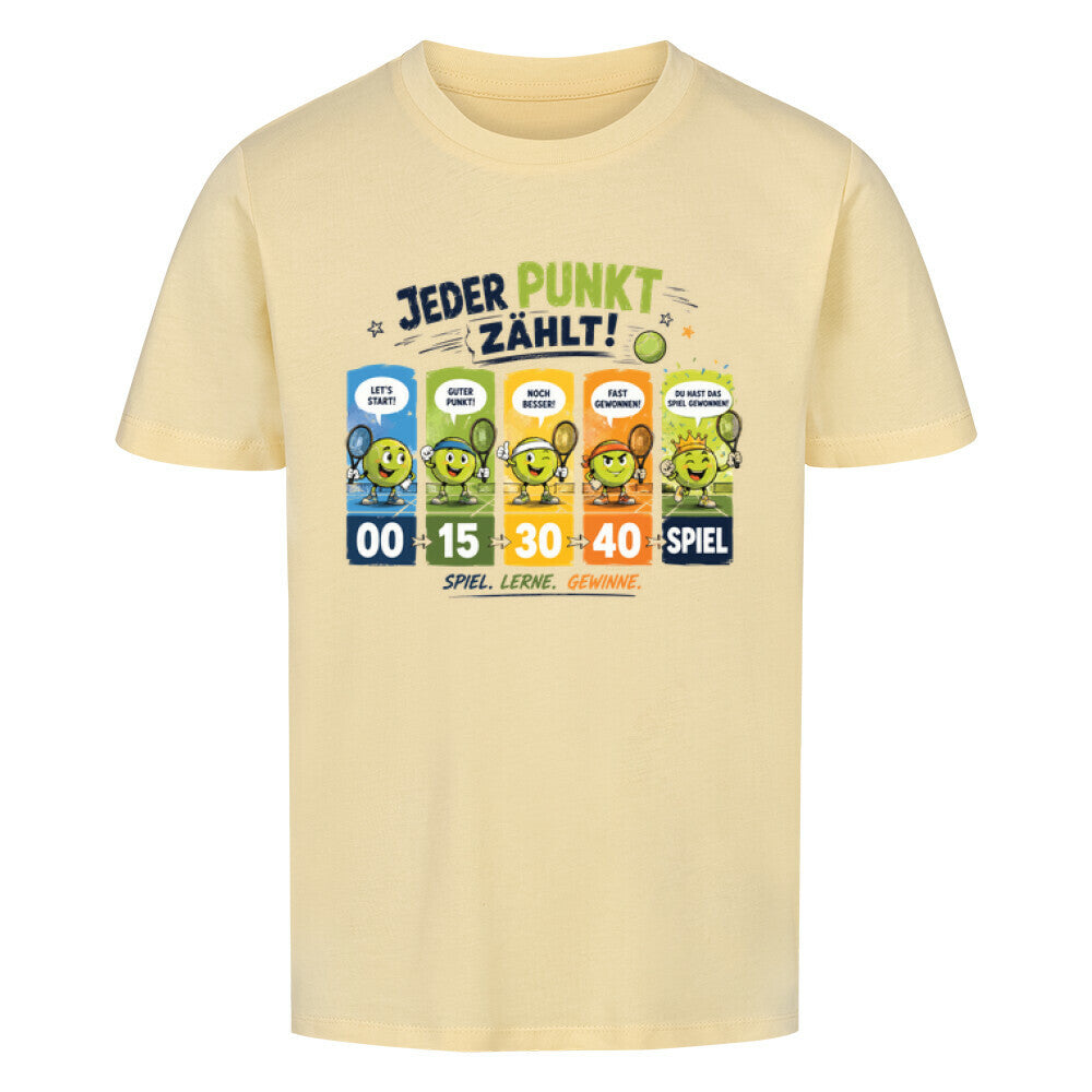 Jeder Punkt zählt auf Kinder-Shirt, Farbe buttergelb