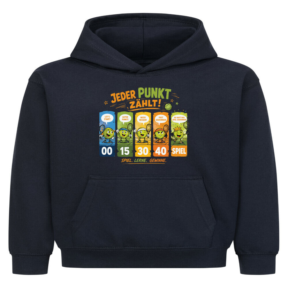 Jeder Punkt zählt auf Kinder-Hoodie, Farbe marineblau