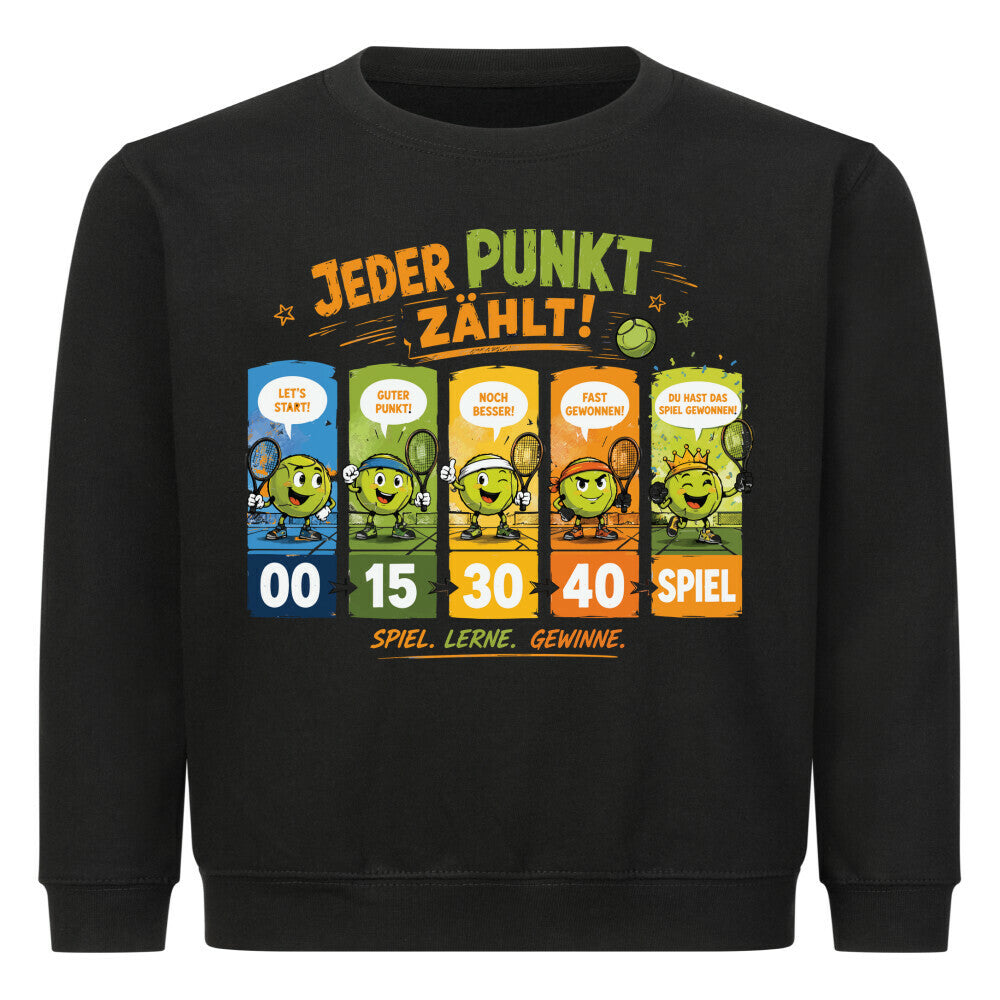 Jeder Punkt zählt auf Kinder-Sweatshirt, Farbe schwarz