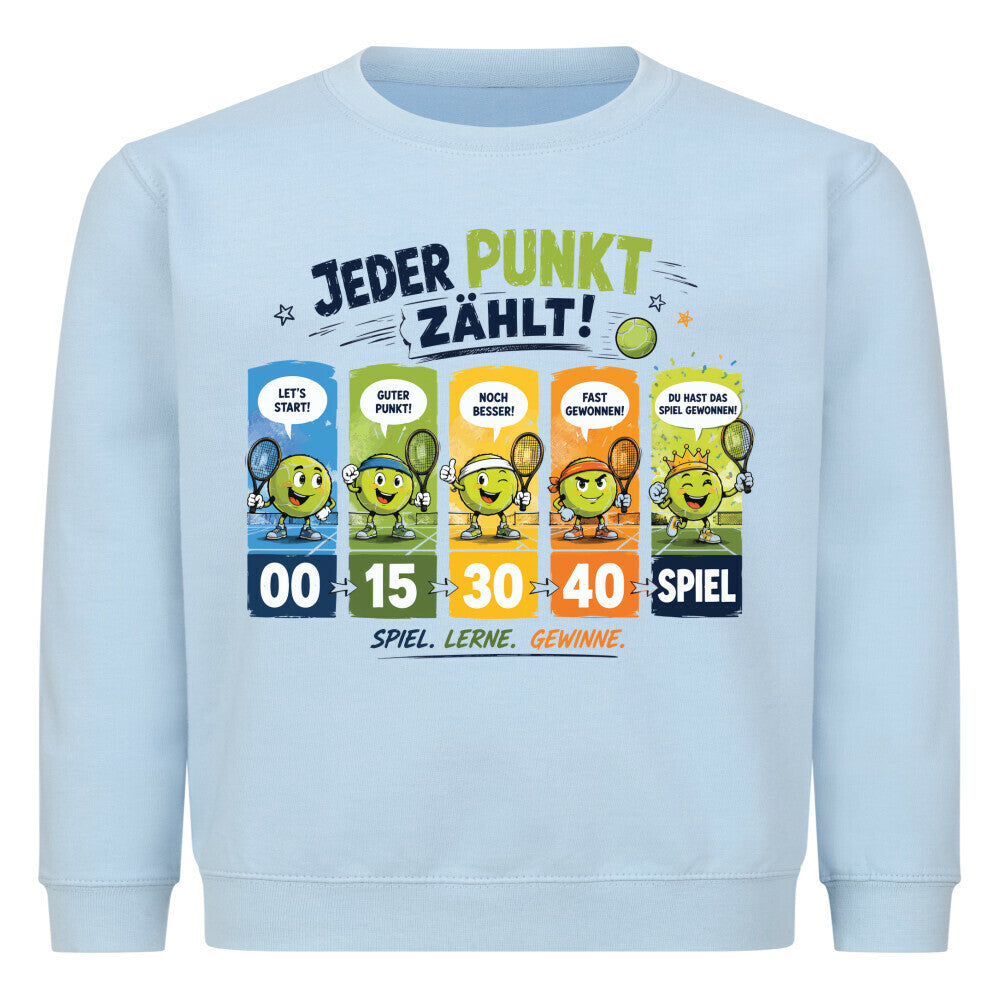 Jeder Punkt zählt auf Kinder-Sweatshirt, Farbe babyblau