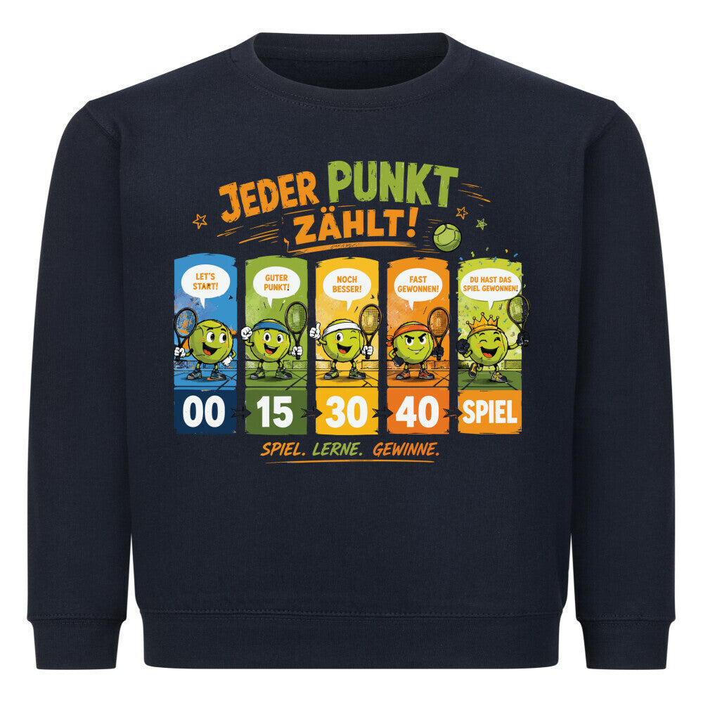 Jeder Punkt zählt auf Kinder-Sweatshirt, Farbe marineblau