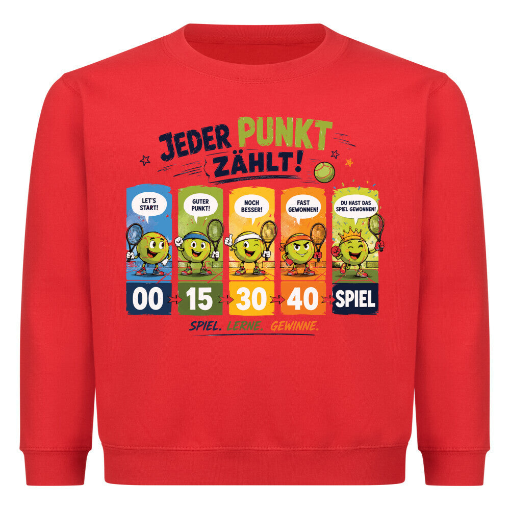 Jeder Punkt zählt auf Kinder-Sweatshirt, Farbe rot